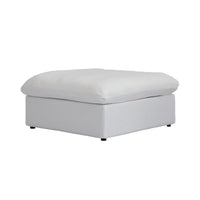 SkyLux Storage Ottoman in White — pillow-top cushion over a storage base, shown on a white background
